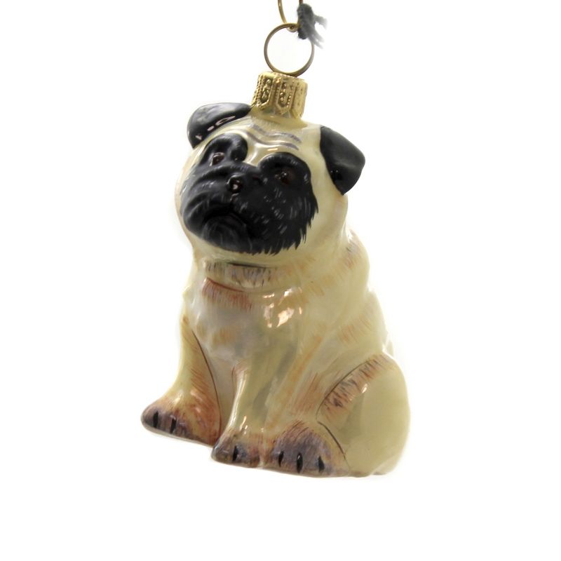 Joy To The World 2.0" Fawn Pug Ornament Pet Set Dog Ornament  -  Tree Ornaments
