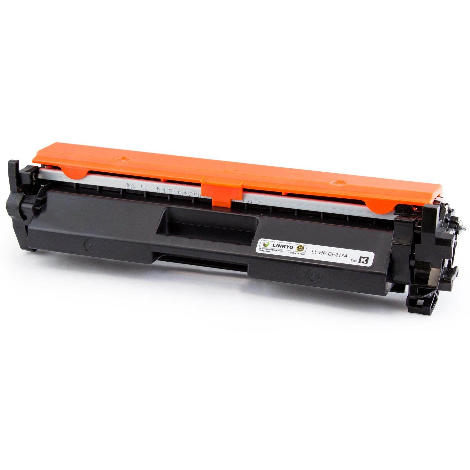 LINKYO Compatible Toner Cartridge Replacement for HP 17A CF217A (Black, 2-Pack)