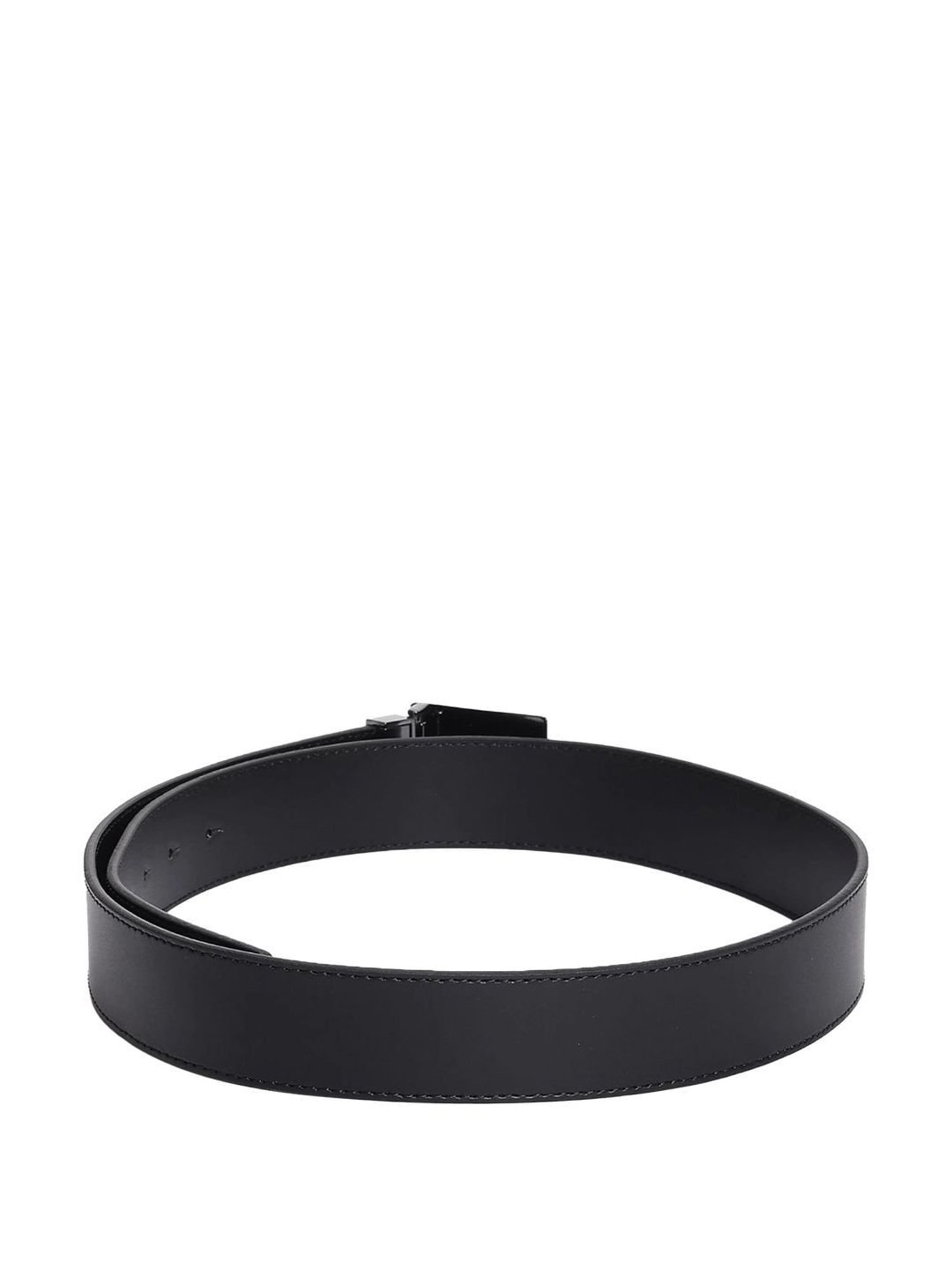 CALVIN KLEIN Black Leather Reversible Belt