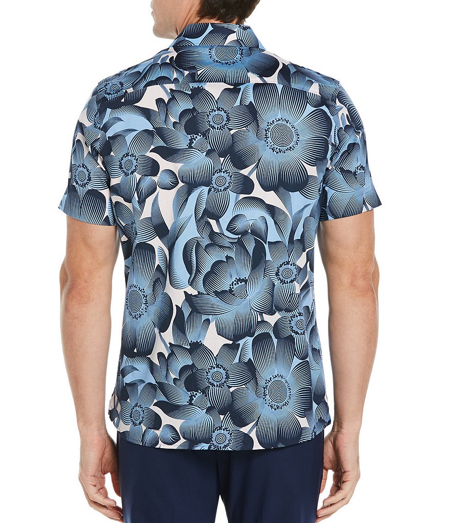 Perry Ellis Tropical Floral Stretch Short-Sleeve Woven Shirt