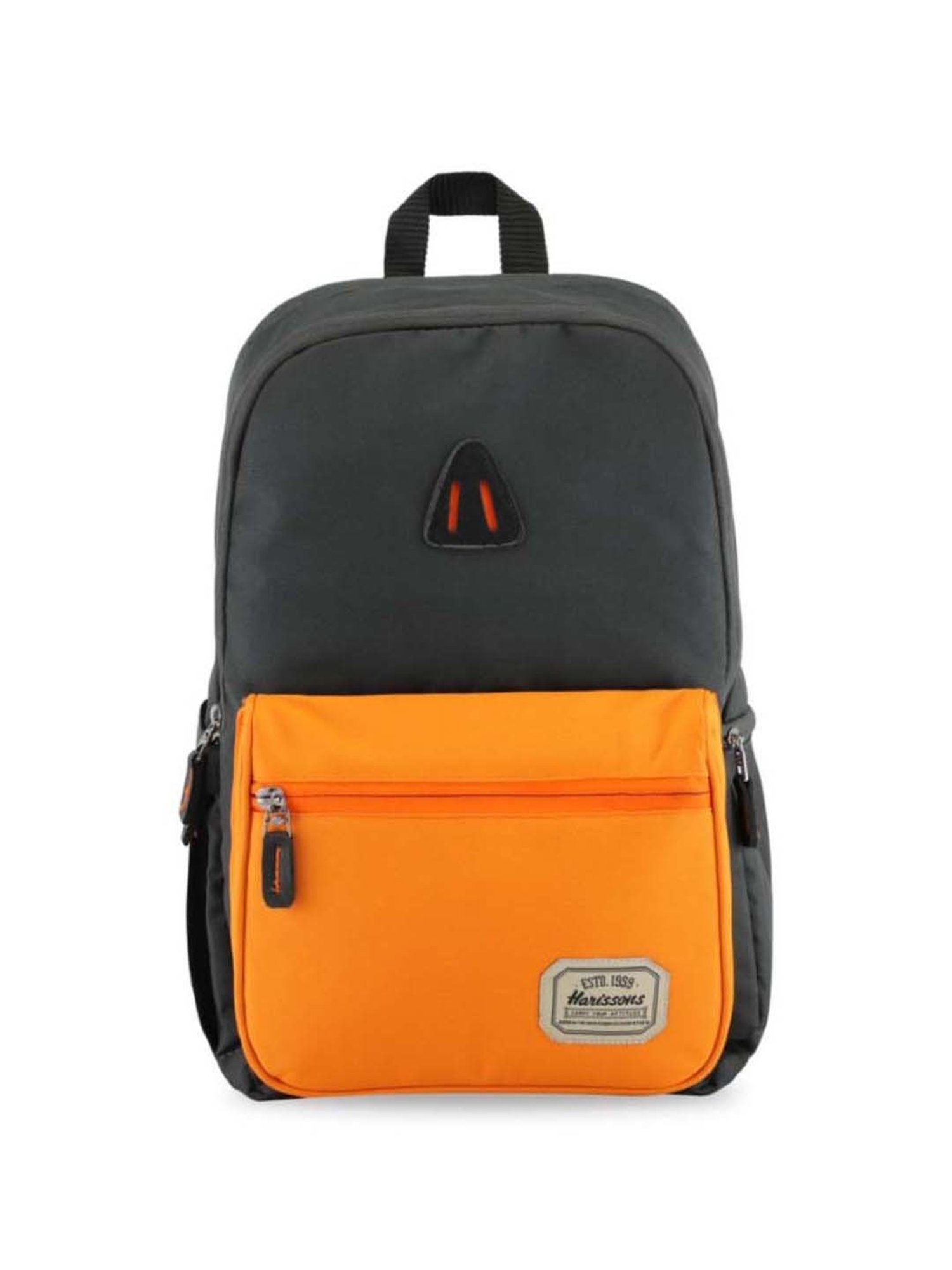 Harissons Zing Grey Polyester Solid Backpack - 27 Ltrs