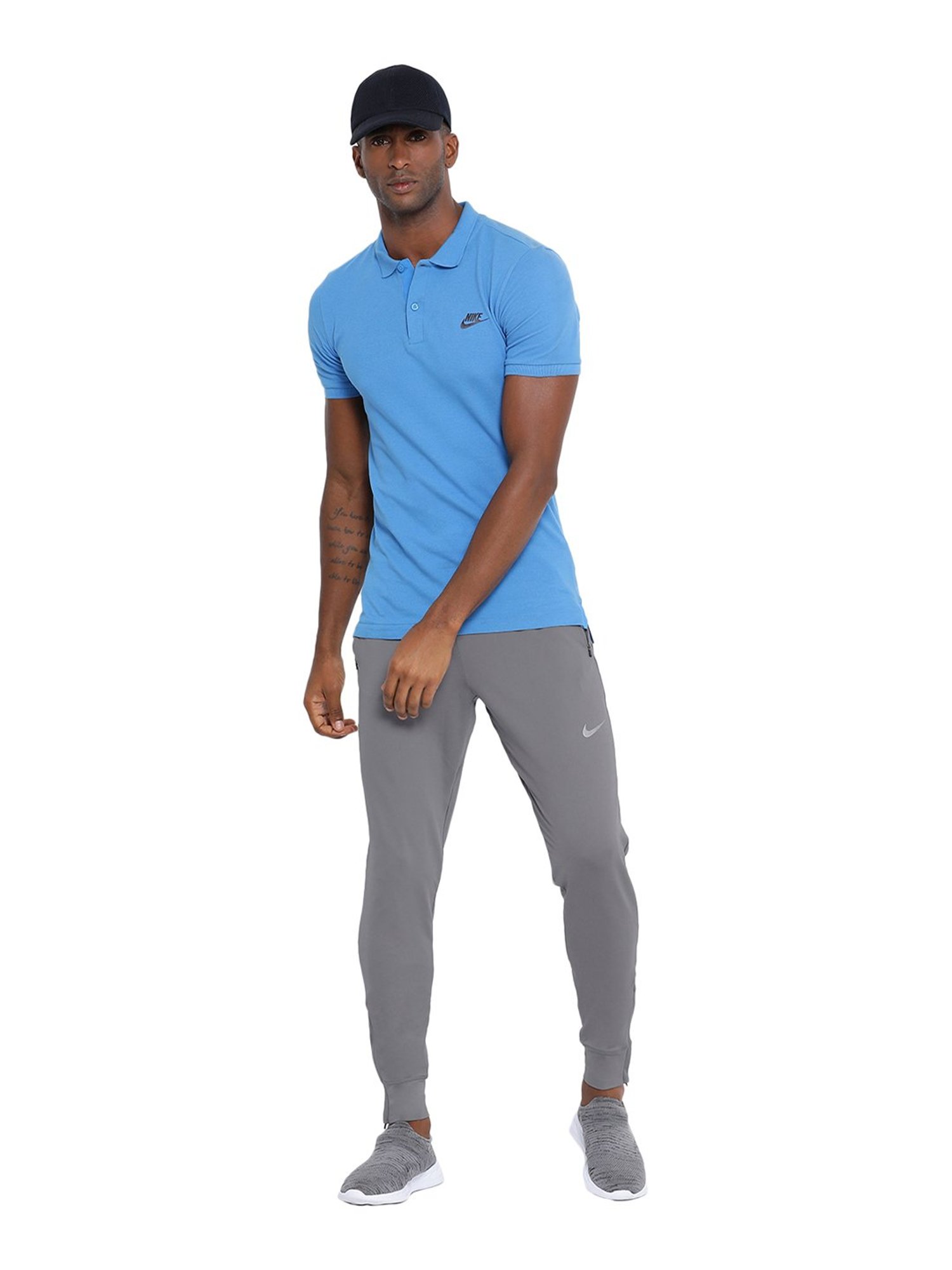 Nike Grey Polyester Trackpants