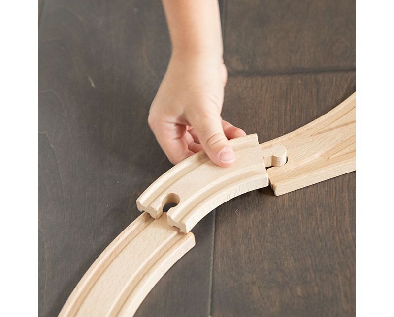  Fat Brain Toys Wooden Express 100 Piece Train Set FB259-1