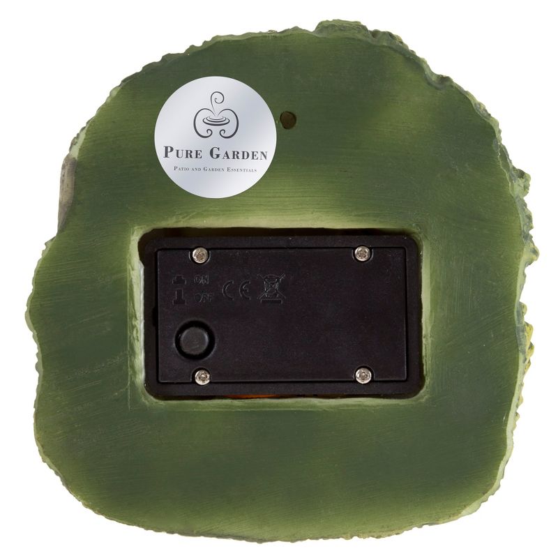 Solar Portable Garden and Pathway Light Amber/White - Techko Maid