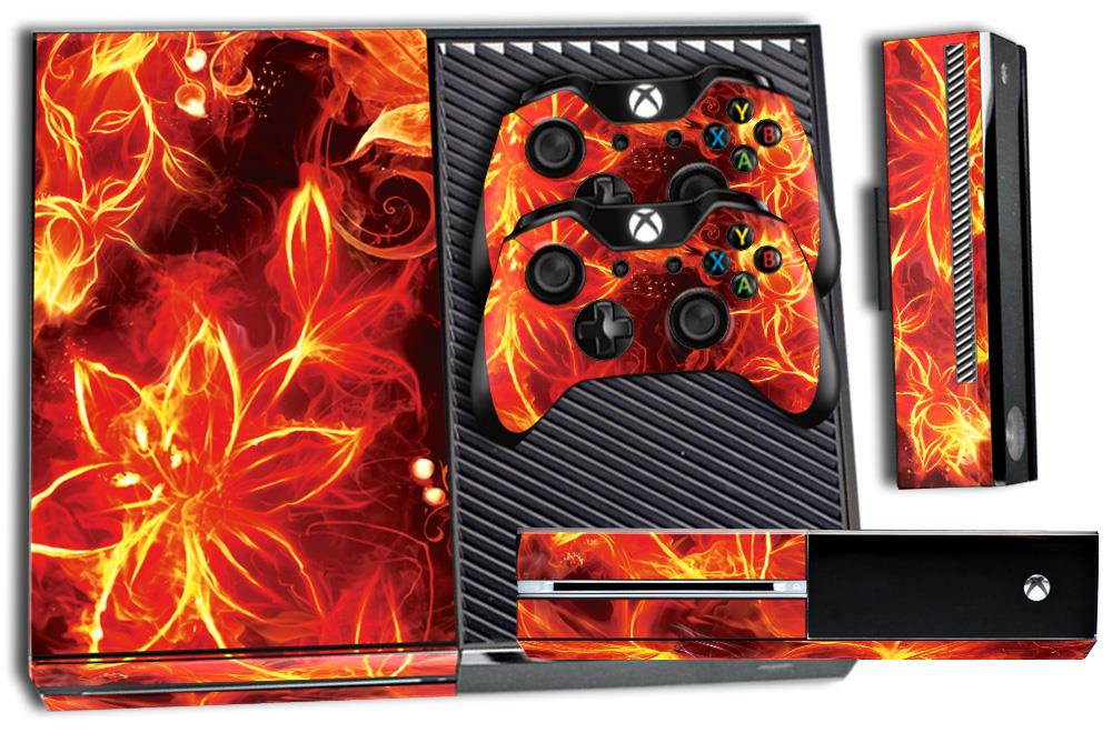 Microsoft Xbox ONE  Console Skin plus 2 Controller Skins - Fireblaze