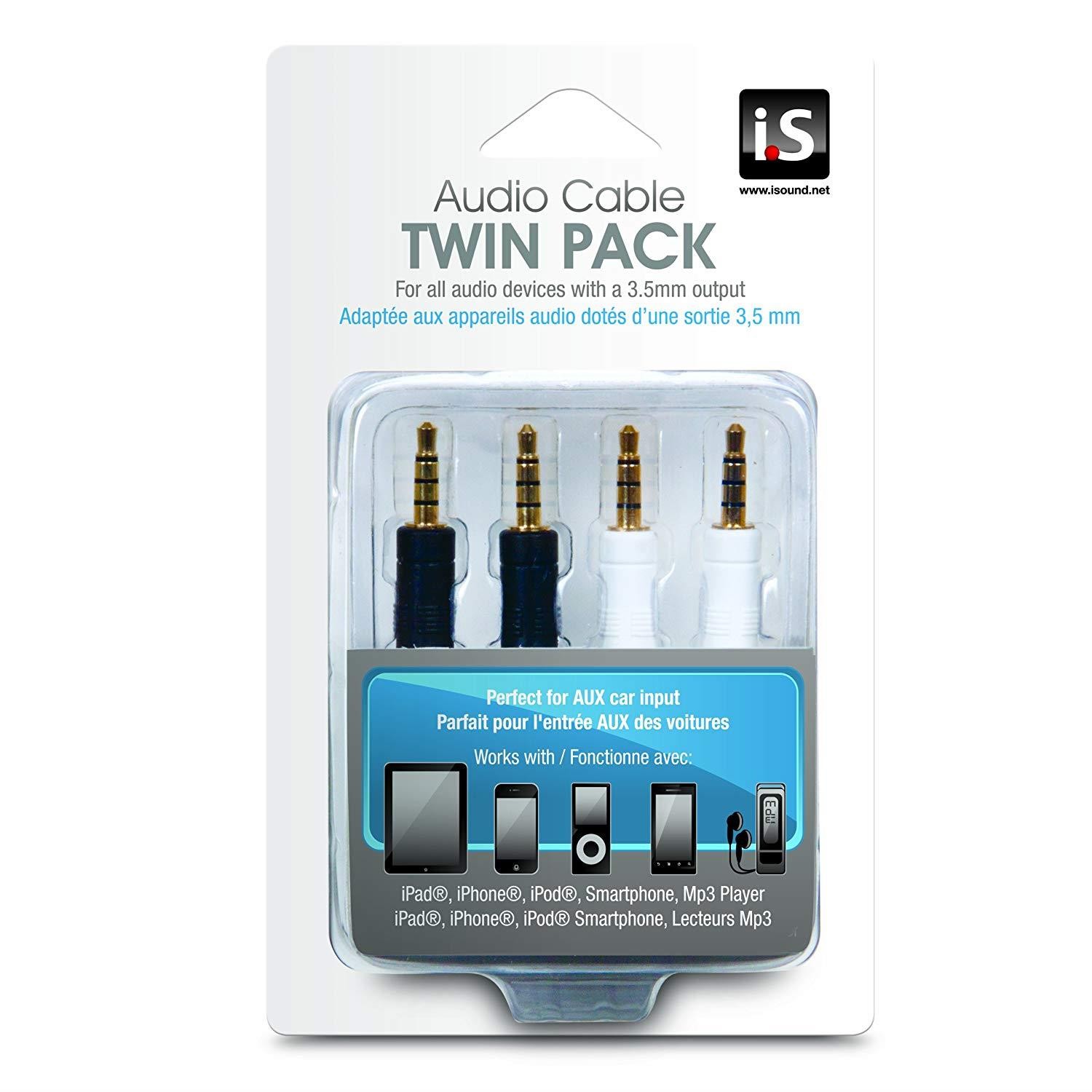 iSound Audio Cable Twin Pack