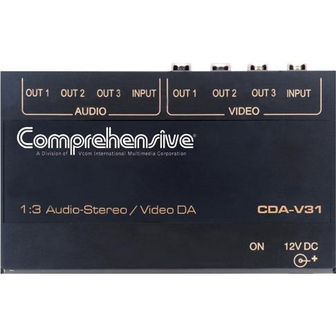Comprehensive 1x3 Composite Video-Stereo Audio DA