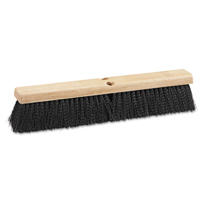 Boardwalk BWK20618 Medium Weight Polypropylene Bristle 18 in. Floor Brush Head - Black