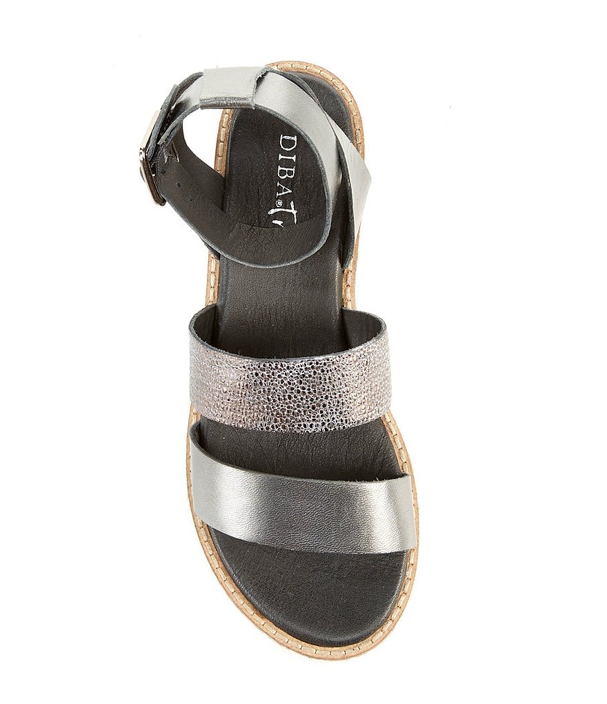 Diba True Day Line Leather Ankle Strap Espadrille Wedges