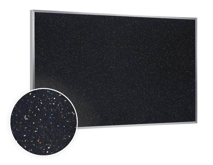 24.0" x 36.0" Aluminum Frame Recycled Rubber Bulletin Board - Confetti