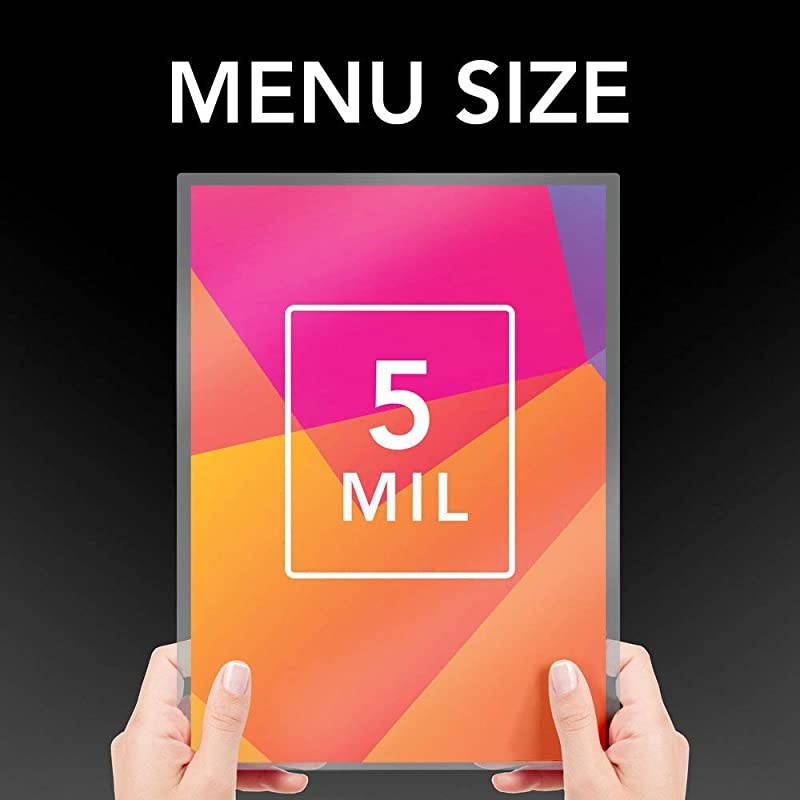 Laminating Sheets, Thermal Laminating Pouches Menu Size, 5mil, HeatSeal Crystal Clear, 100 Pack (3200417)