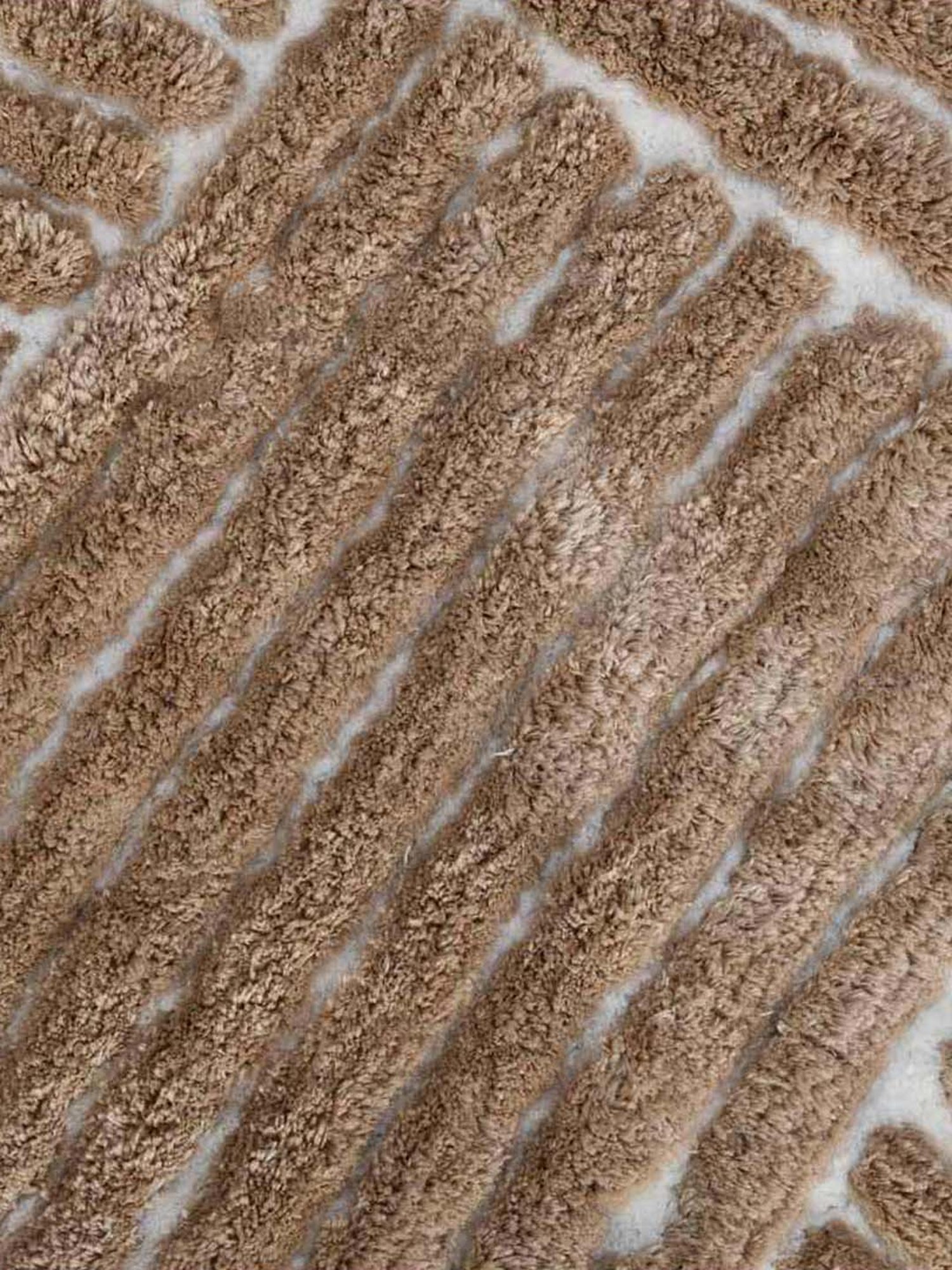 @home Brown Polyester 800 GSM D Shaped Anti Skid Bath Mat