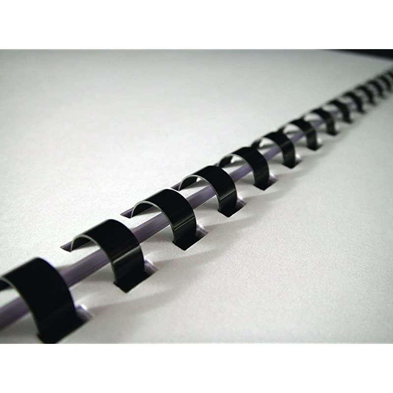 Plastic Binding Combs Round Back 14quot 20 Sheet Capacity Black 25 Pack 52320
