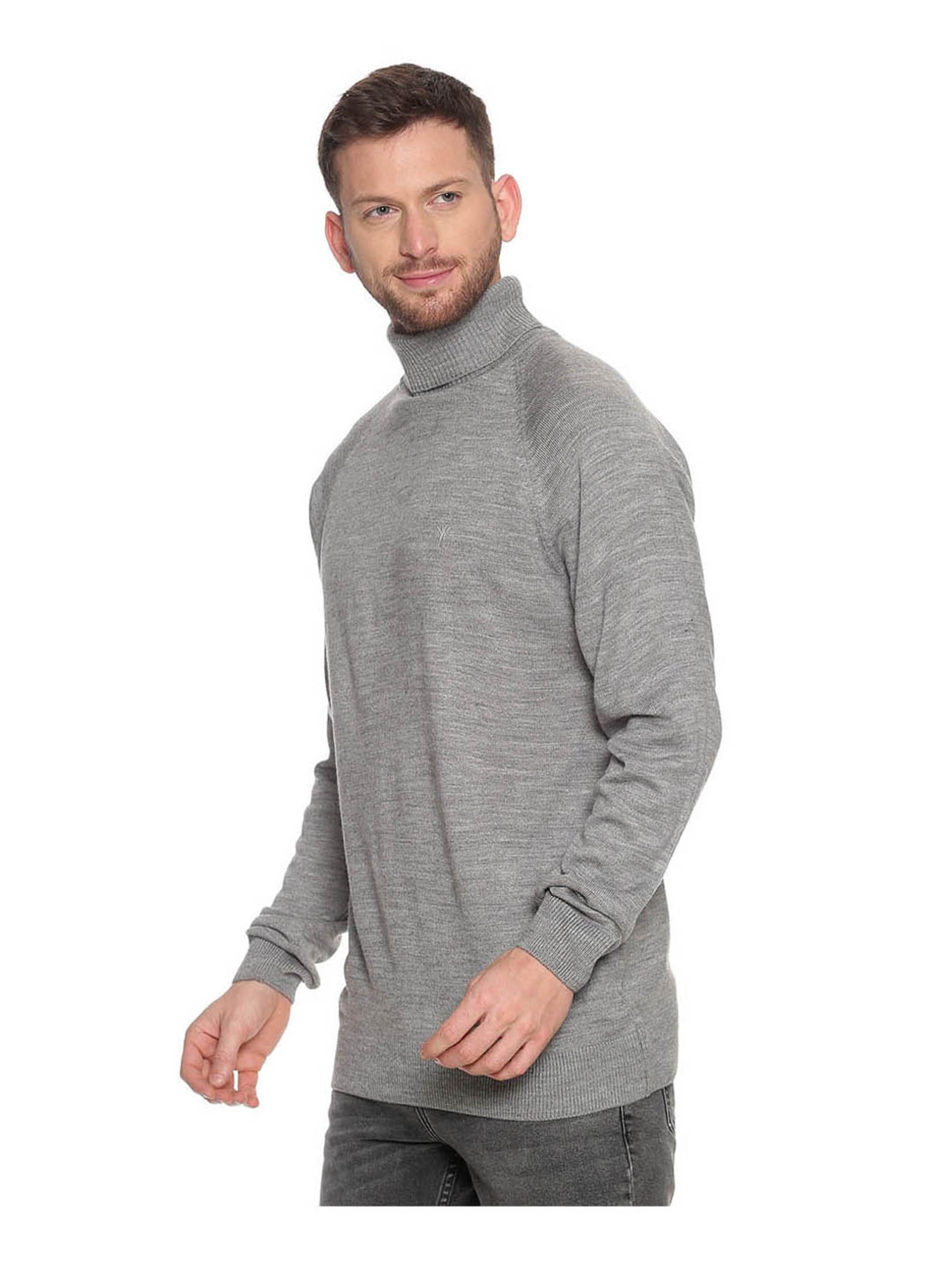 Venitian- Forbidden Clothing Light Grey Regular Fit Sweater