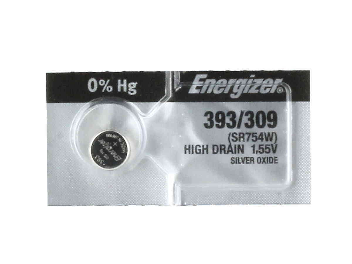 5 Pcs Energizer 393 / 309 SR754W AG5 LR754 SR48 LR48 193 Silver Oxide Battery