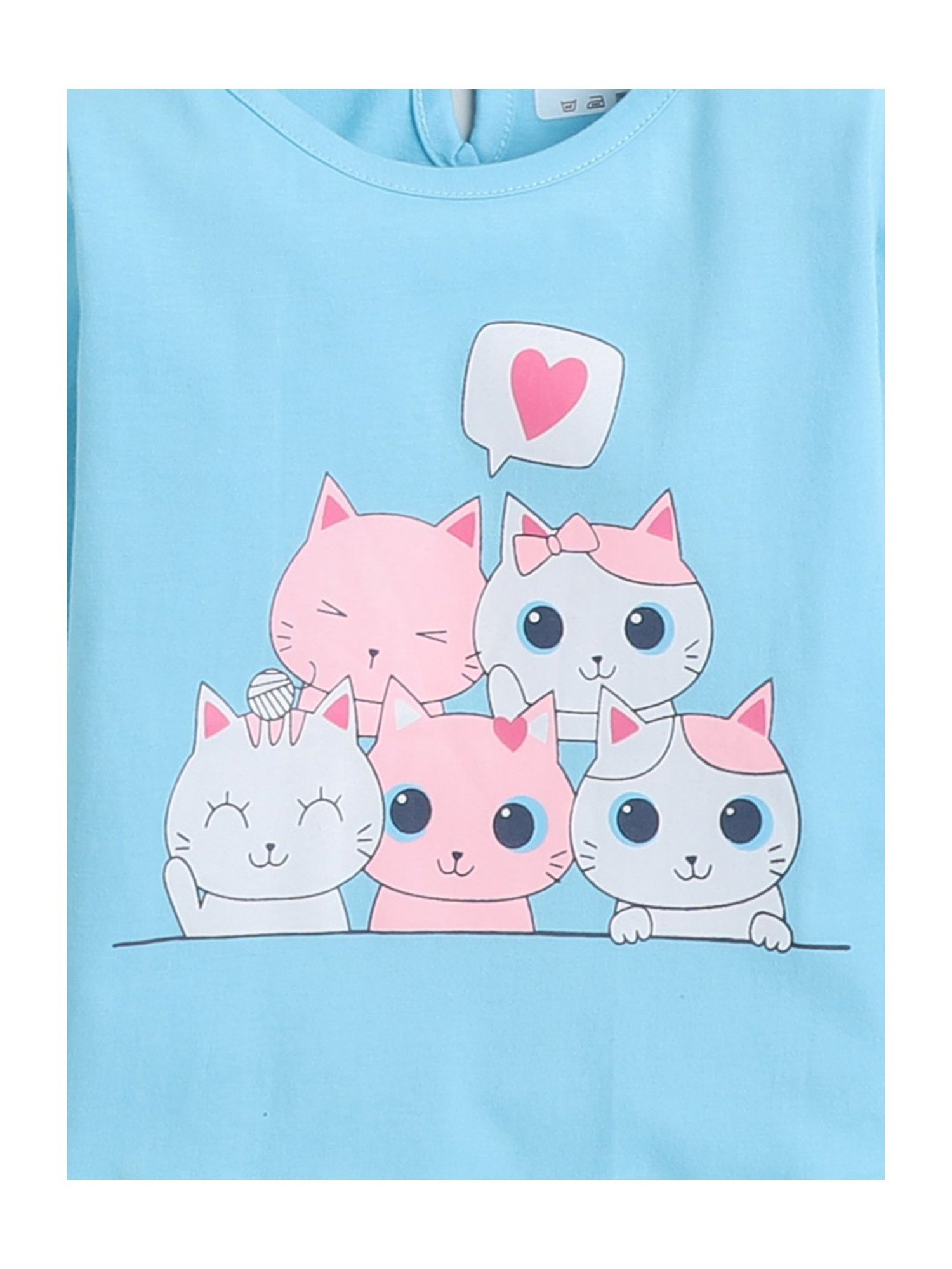 Ed-a-Mamma Baby Blue Printed Top