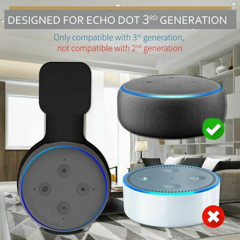 1x Wall Mount Holder For Amazon Echo Dot 3rd Gen Alexa Smart Home Speaker Black