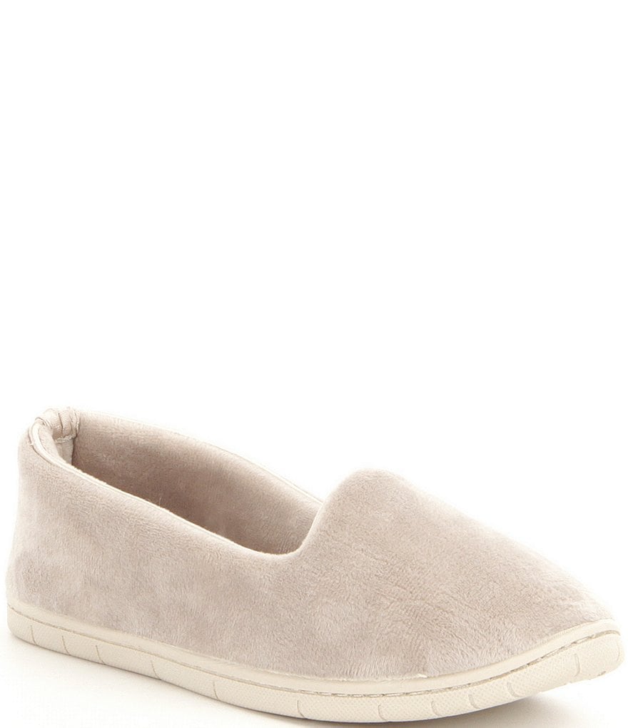 Cabernet Microfiber Velour Moccasin Slippers