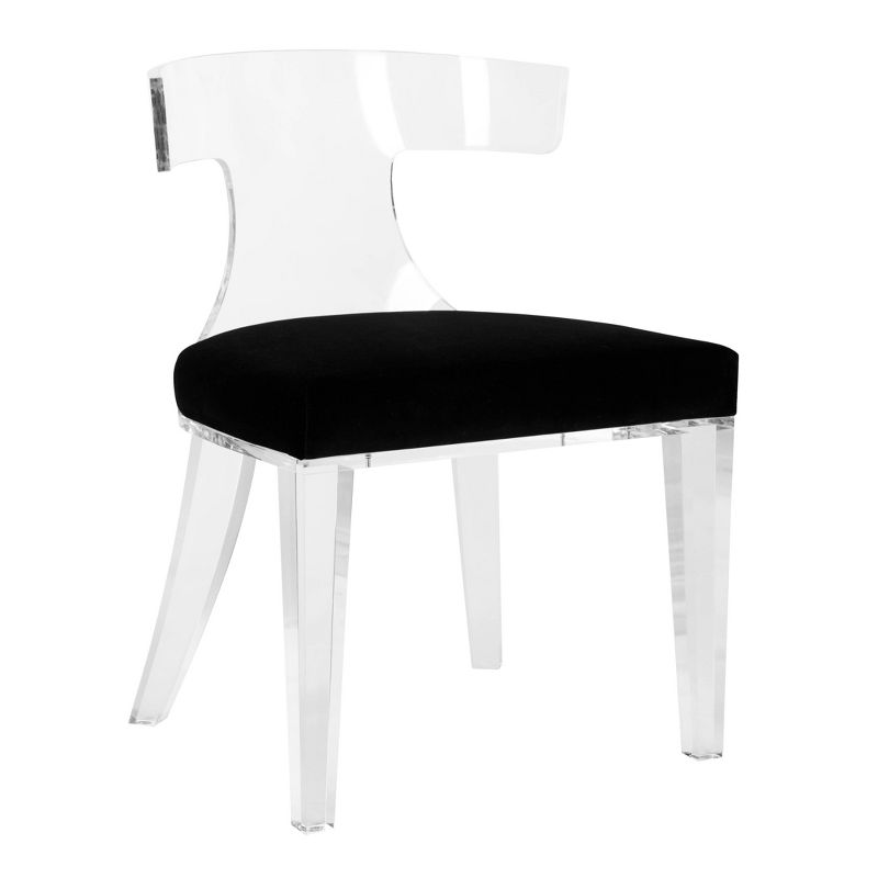 Rhys Acrylic Dining Chair Black/Clear - Safavieh