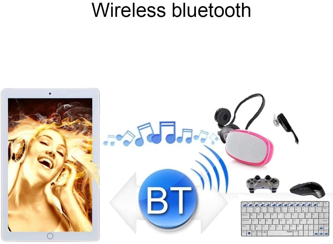 10-inch Tablet PC, Android 9.0 Pie Tablet with 1.3 GHz Quad-core Processor, 8 GB RAM 128 GB storage, Support 3G/WiFi, Bluetooth, Dual Cameras(Red)