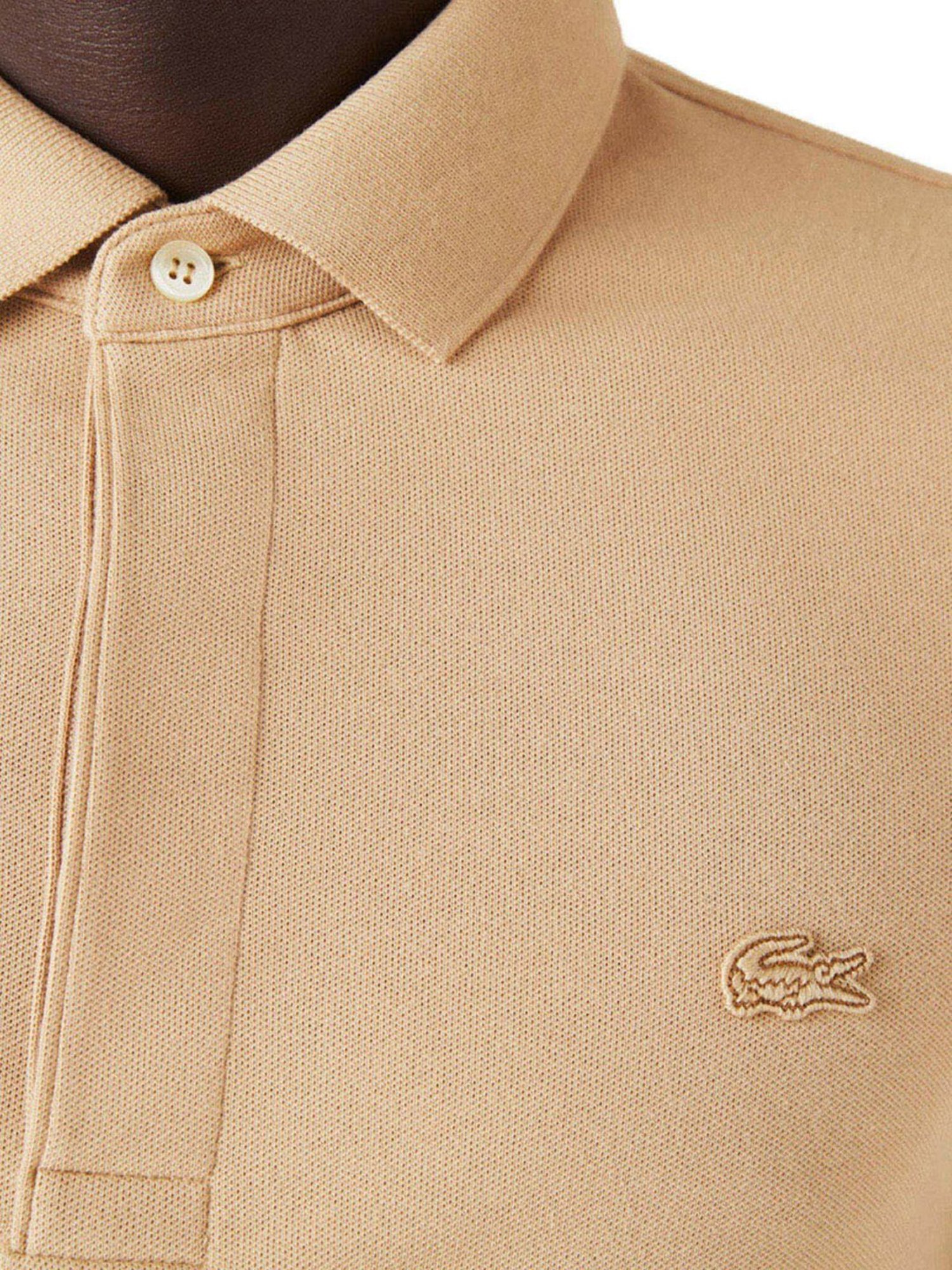 Lacoste Tan Cotton Regular Fit Polo T-Shirt