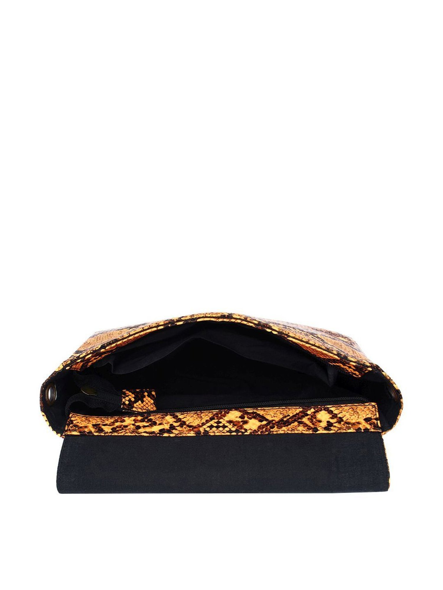 Spice Art Orange & Black Textured Waist Pouch