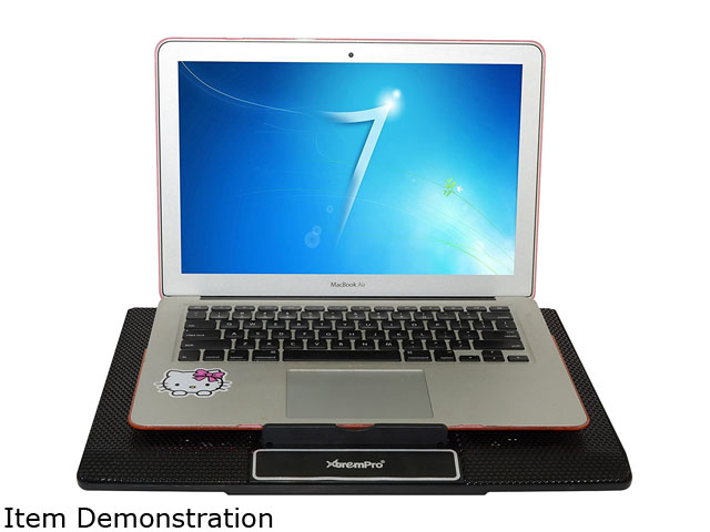 XtremPro Portable Metal Mesh Laptop Cooler Cooling Pad, 6 Quiet Fans w/ Blue LED Light, 6 Adjustable Levels, Up to 17" Notebook, 2 USB Interface w/ Speed Control Switch, Non-slip - Black (11149)