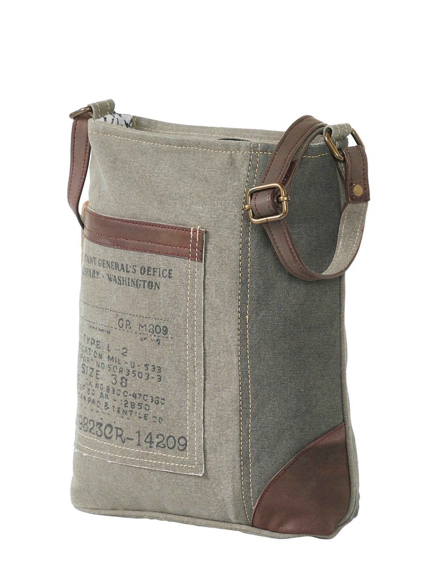 Mona B Grey Medium Cross Body Bag
