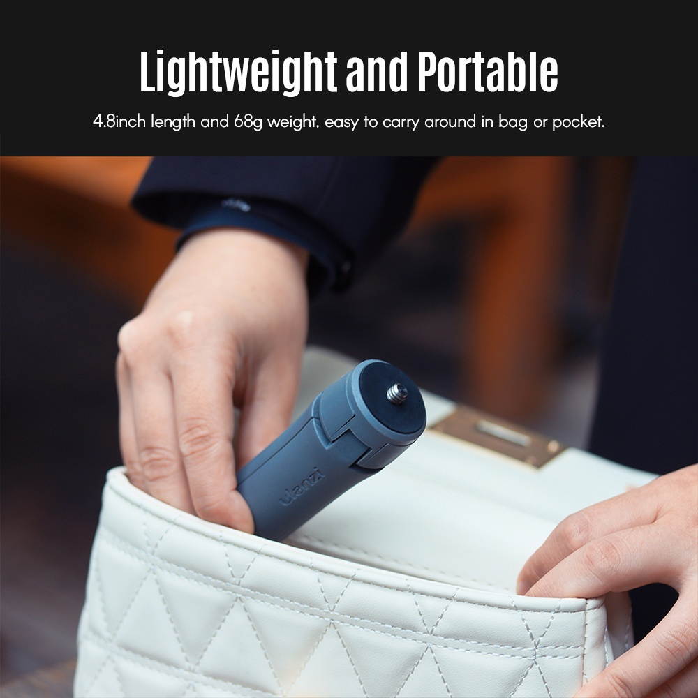 Ulanzi MT-10 Mini Tripod Handheld Monopod Max Loading 2.5KG with 1/4 Inch Screw Mount for Cell Phone ILDC DSLR Action Camera Compatible with DJI OSMO Mobile 3 Stabilizer