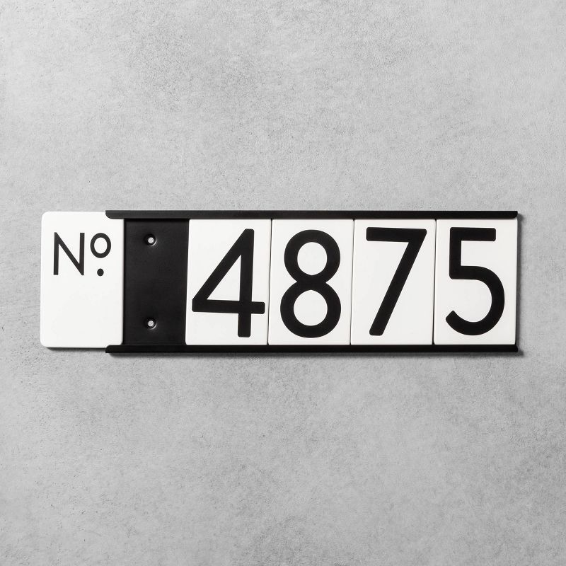 House Numbers Mounting Plate Black 3 Spaces - Hearth & Hand™ with Magnolia