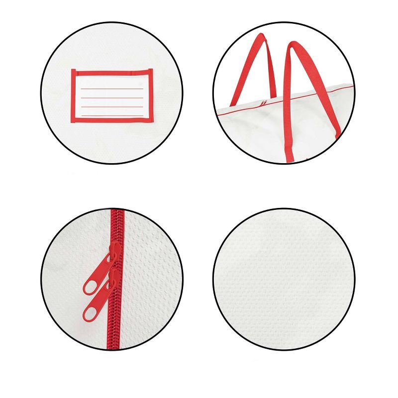 9' Premium Holiday Christmas Tree Storage Bag White Large - Elf Stor