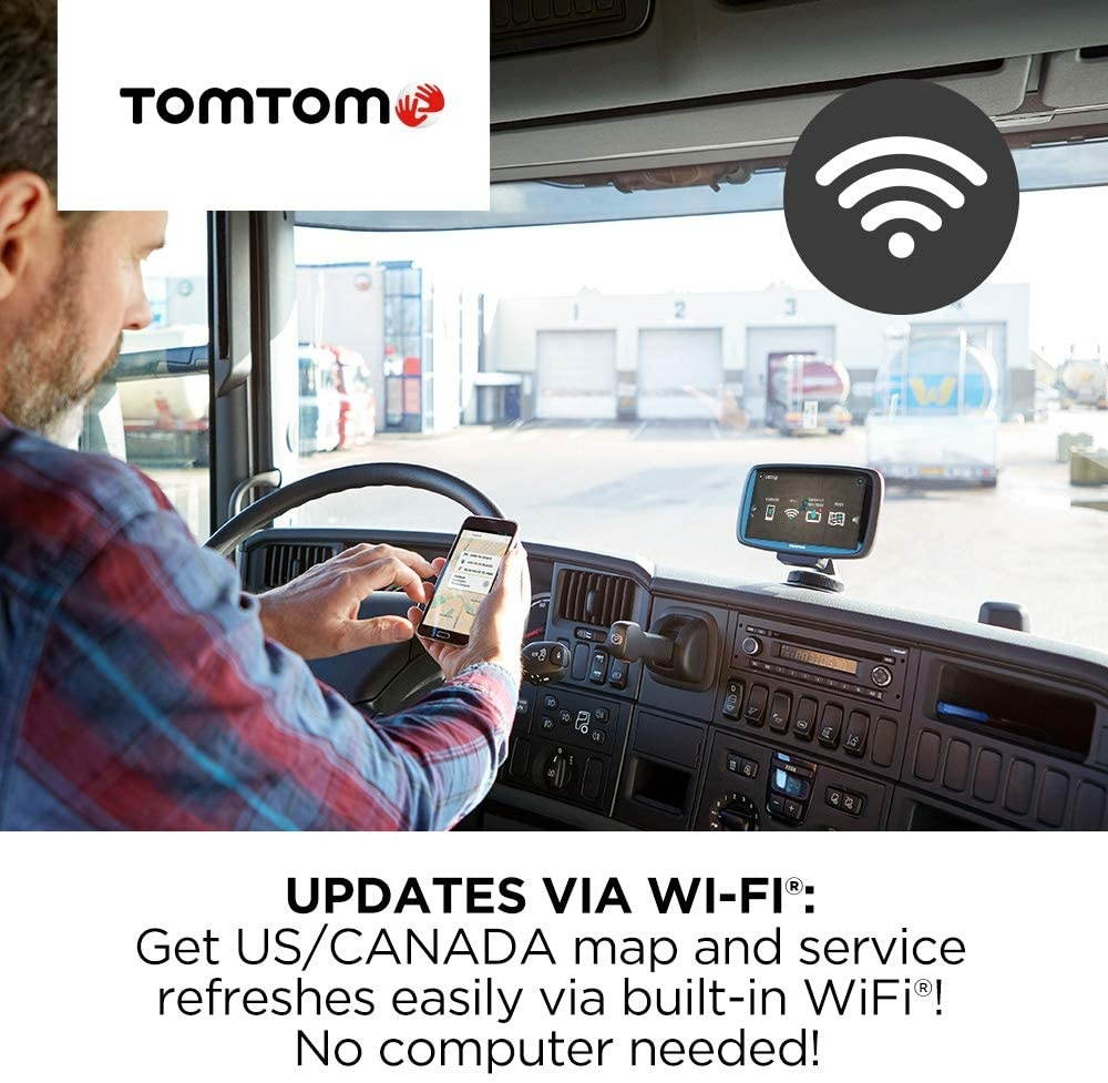 TomTom Trucker 520 5 Inch Gps Navigation Device For Trucks with Wi-Fi Connectivity, Smartphone Services, Real Time Traffic And Maps Of North America
