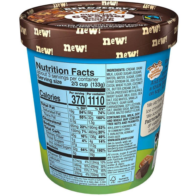 Ben & Jerry's Topped Salted Caramel Brownie Ice Cream - 16oz