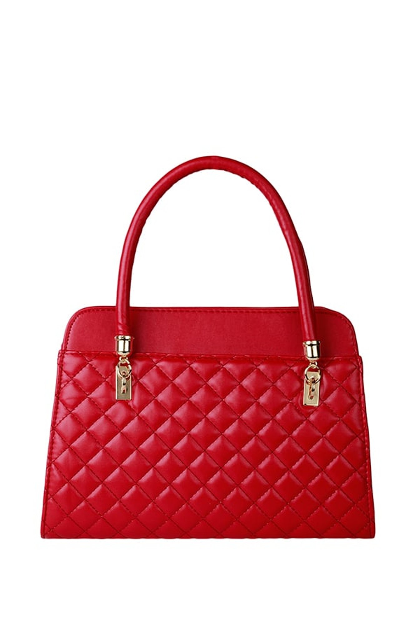 Lino Perros Red Textured Quilted Handbag