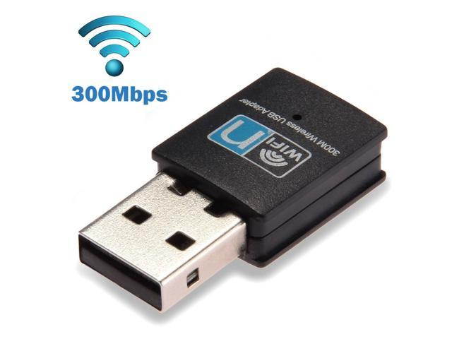 LOTEKOO Wireless LAN Network Card Adapter WiFi Dongle for Desktop Laptop PC Windows 10 8 7 XP MAC OS (Plug-and-Play for Windows10)300Mbps USB WiFi Adapter