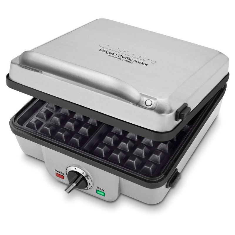 Cuisinart Breakfast Central 4-Slice Belgian Waffle Maker with Pancake Plates  - Stainless Steel - WAF-300P1