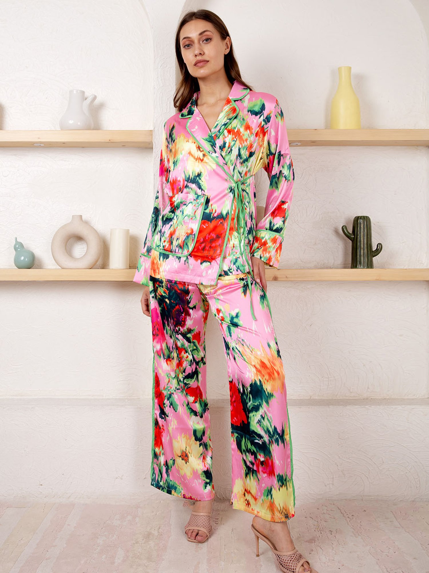 Dusk Attire Multicolor Shibori Co-ord Set