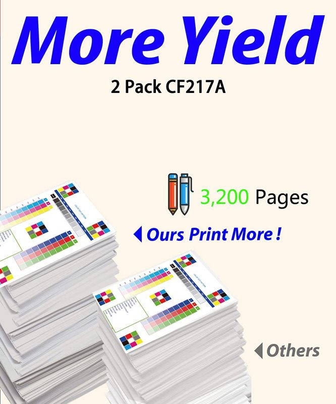2-Pack ColorPrint Compatible CF217A Toner Cartridge Replacement for 17A 217A 19A CF219A Work with Laserjet Pro M102 M130 Series M102w M102a MFP M130fn M130nw M130fw M130a Printer (Black)