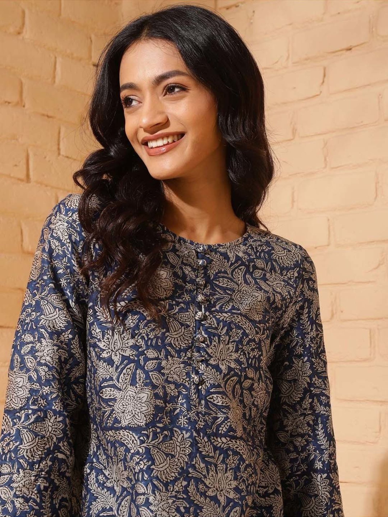 Fabindia Blue Printed Tunic