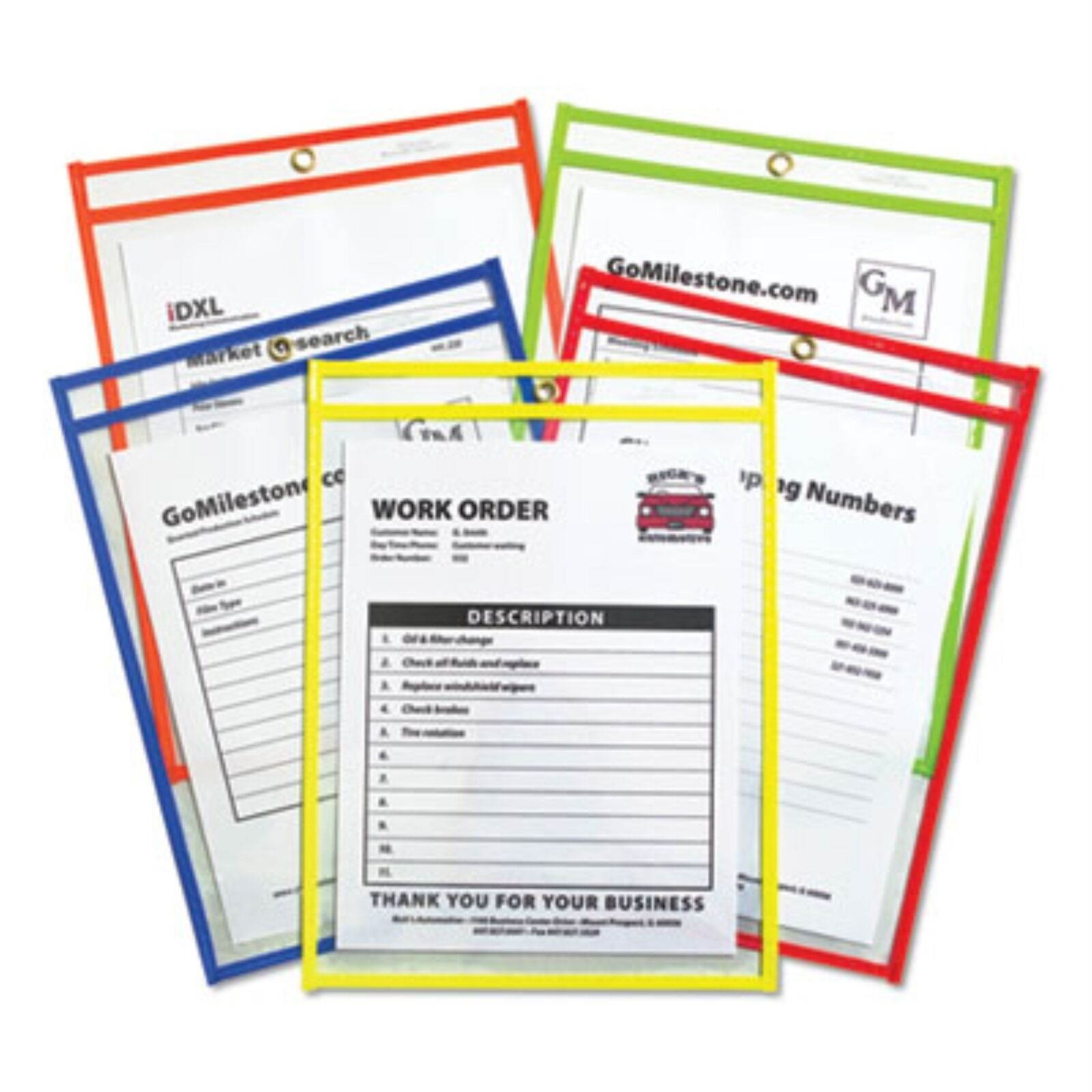 C-Line Neon Stitched Shop Ticket Holders ,HOLDER,TCKT,NEON9X12,AST