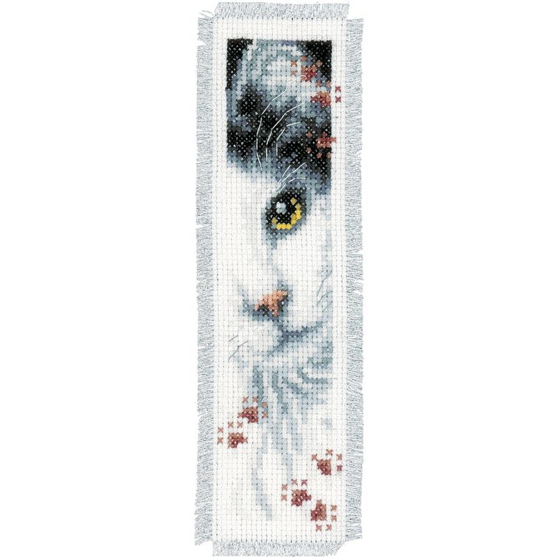Vervaco Counted Cross Stitch Kit 2.5"X8" 2/Pkg-Dog & Cat Bookmarks On Aida (14 Count)