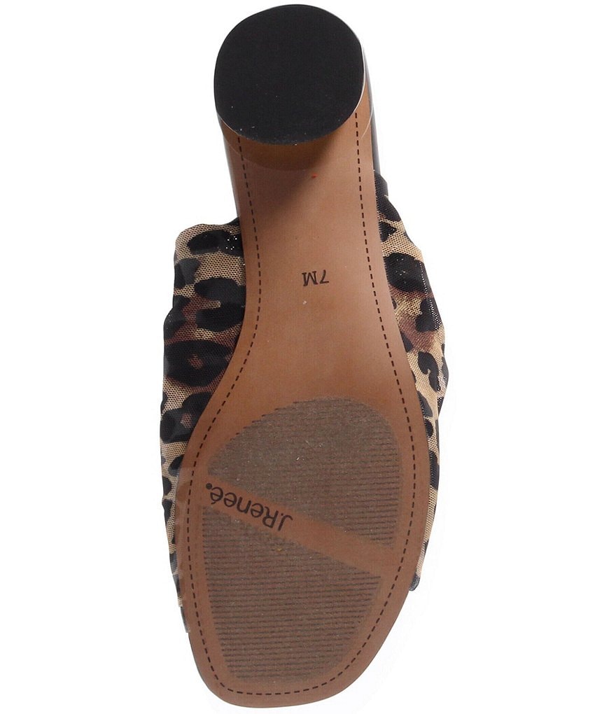 J. Renee Banan Leopard Print Stretch Slide Sandals