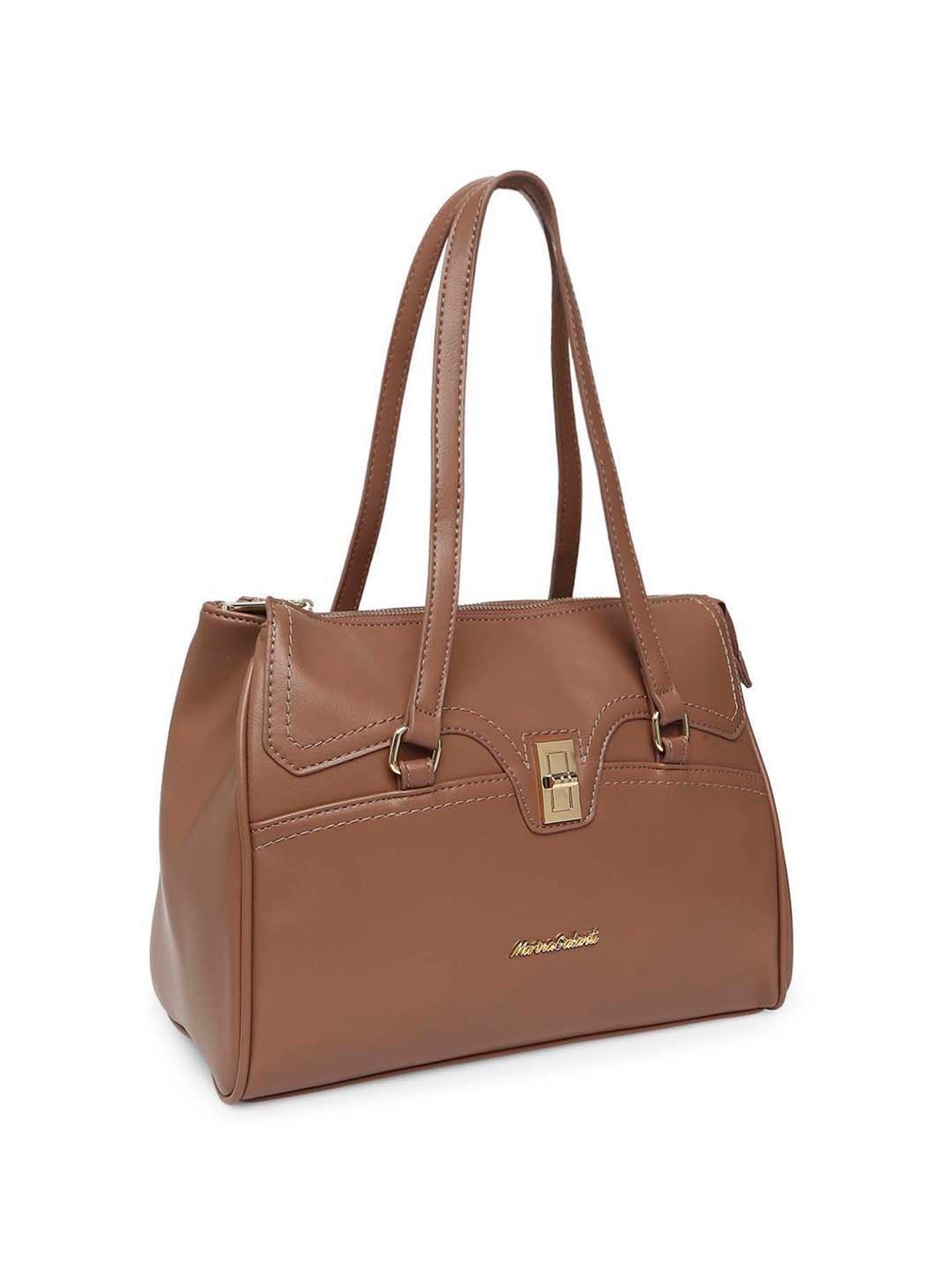 Marina Galanti Brown Solid Medium Shoulder Bag