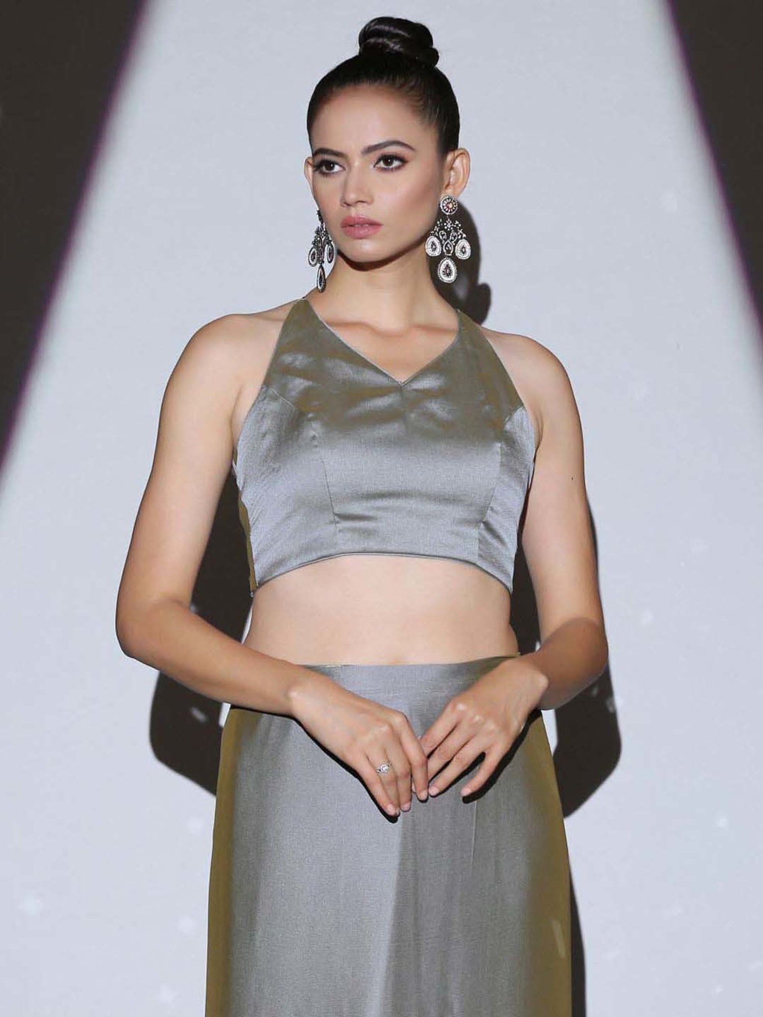 Swtantra Grey Plain Readymade Blouse