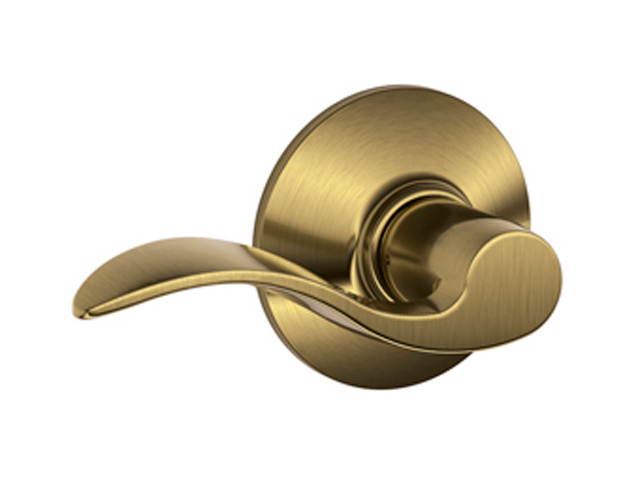 Schlage F10 ACC 609 Accent Hall/Closet Lever Door Lever - Antique Brass