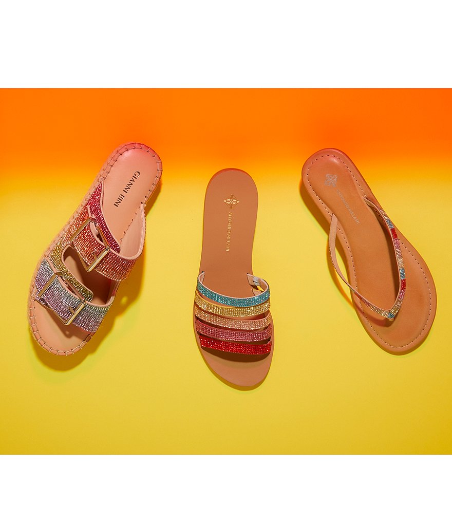 Antonio Melani Byrd Rainbow Embellished Sandals