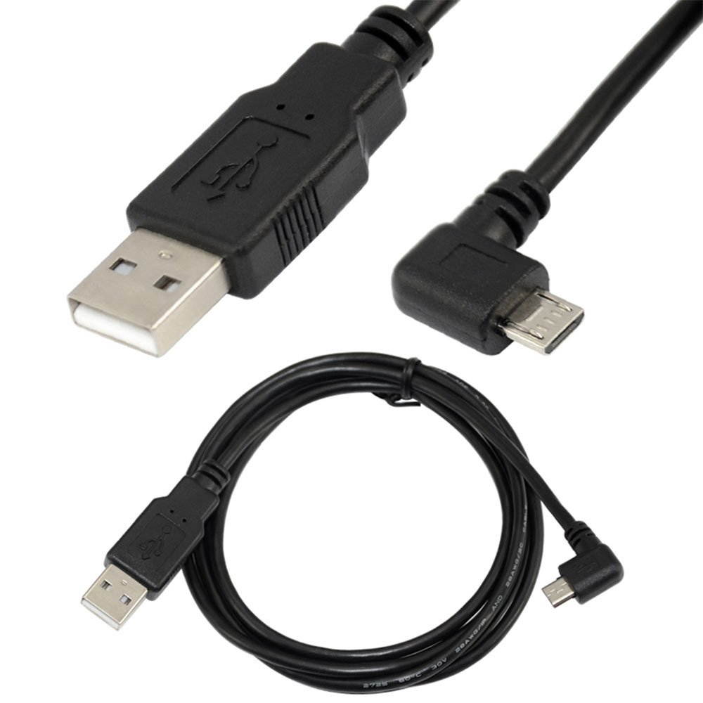 USB 2.0 A Male to Micro B 5 Pin Left Angled 90 degree Male Cable Lead, Micro USB Cable Android Charger, High Speed USB to Micro USB Cable, USB 2.0 A Male to Micro B Male, USB Charging Cable