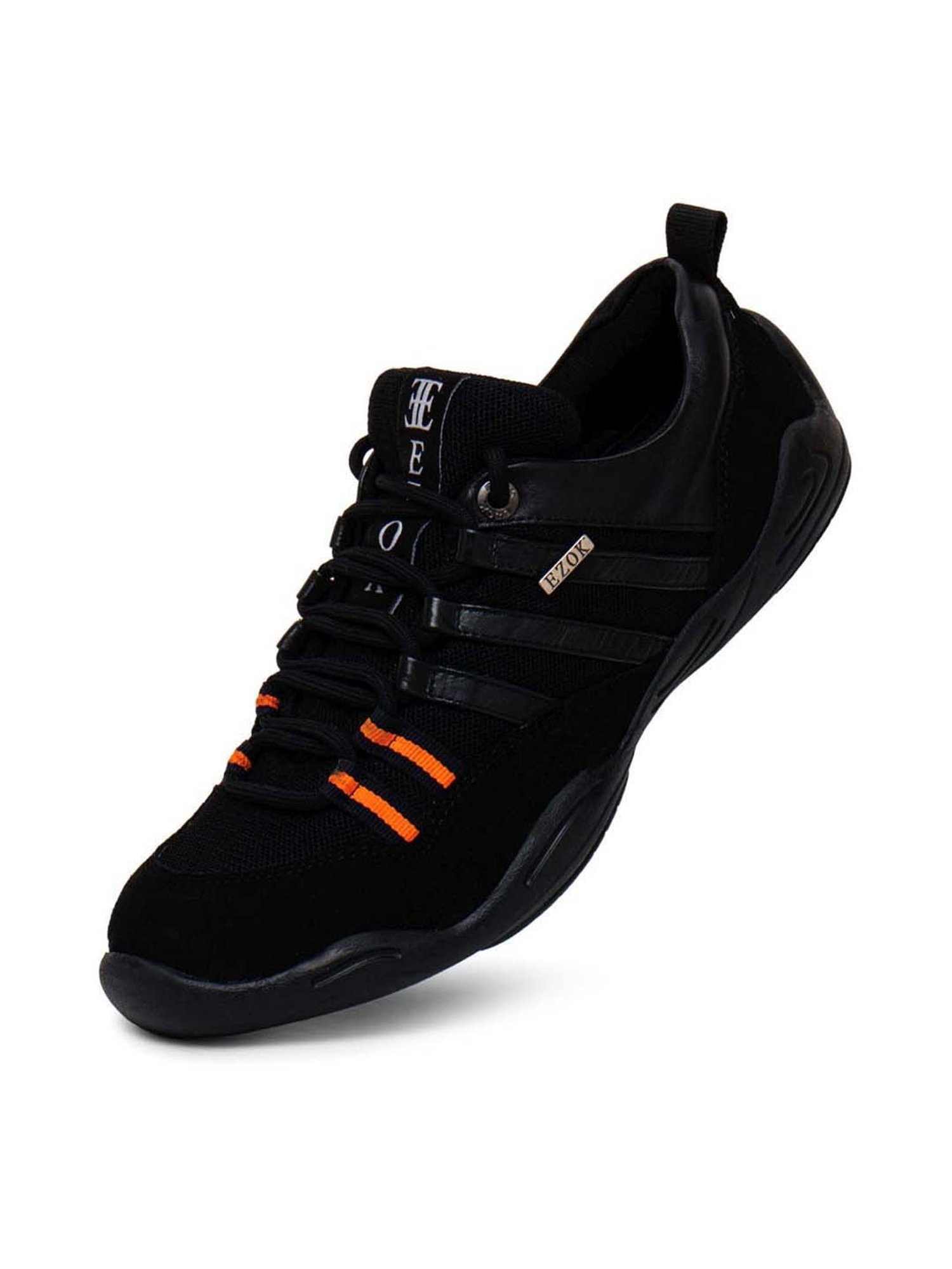 Ezok Men's Black Casual Sneakers