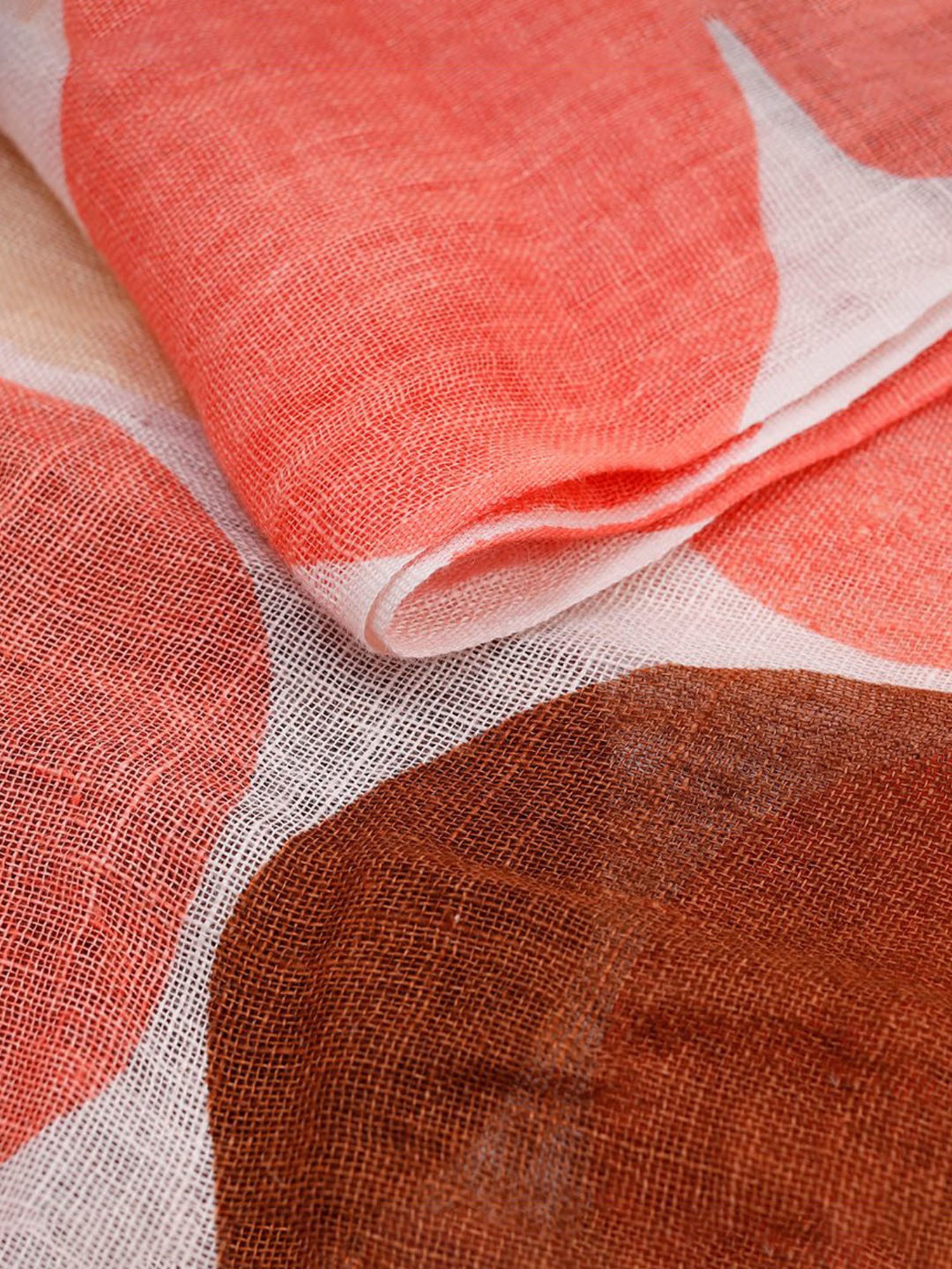 Linen Club Multicolor Printed Pure Linen Stole