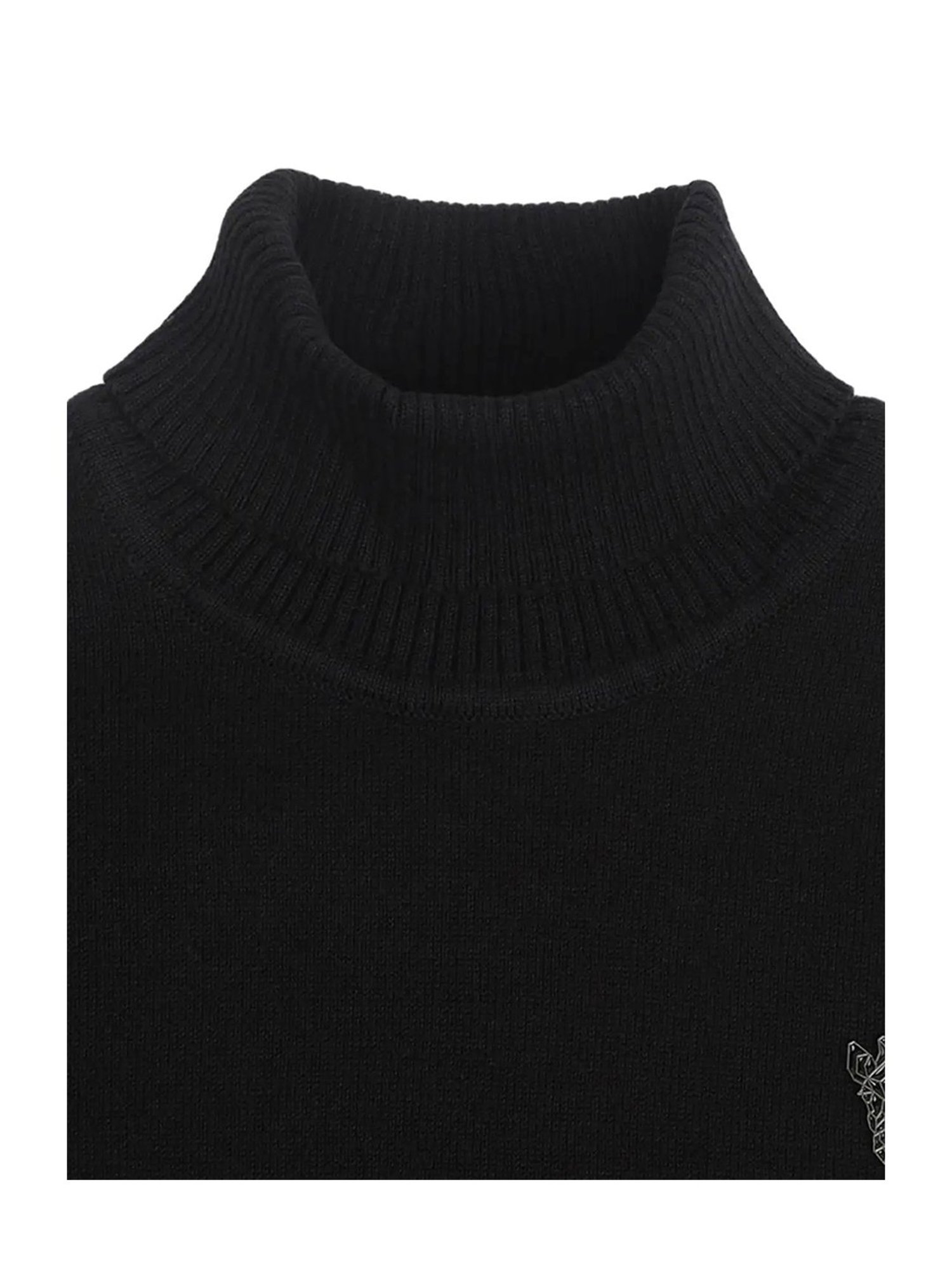 Blue Giraffe Kids Black Solid Full Sleeves Sweater